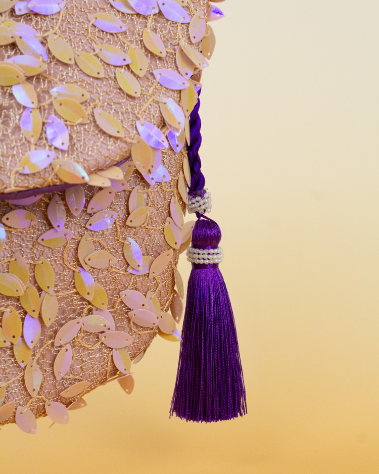 Bolso bandolera Valetta lentejuelas tornasoladas