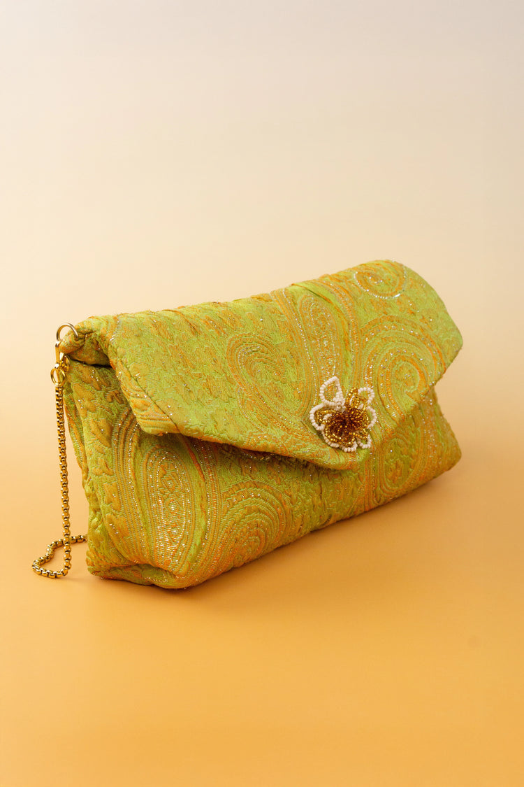 Bolso Yanneth jacquard verde silk