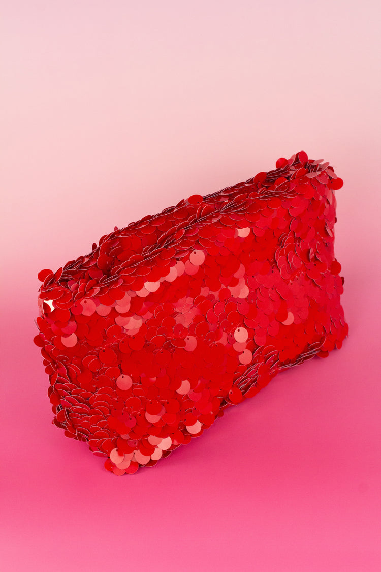 Bolso Lupe de lentejuelas rojas