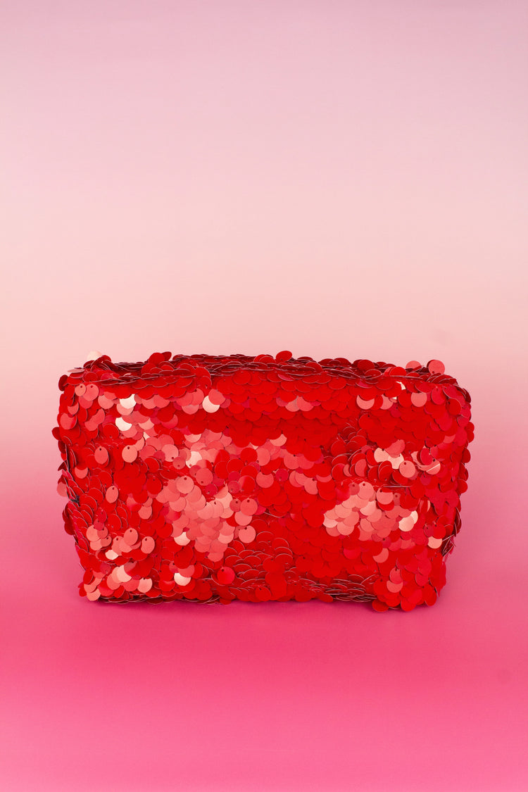 Bolso Lupe de lentejuelas rojas
