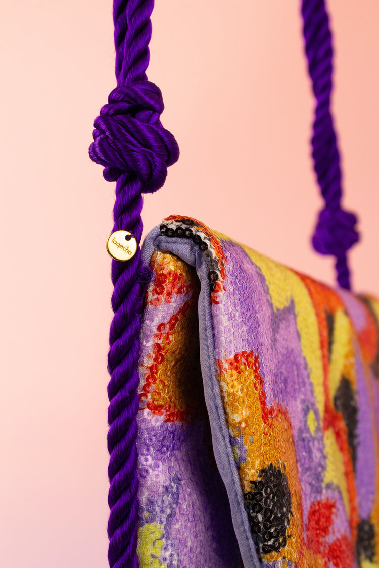 Bolso bandolera Valetta lentejuelas tornasoladas