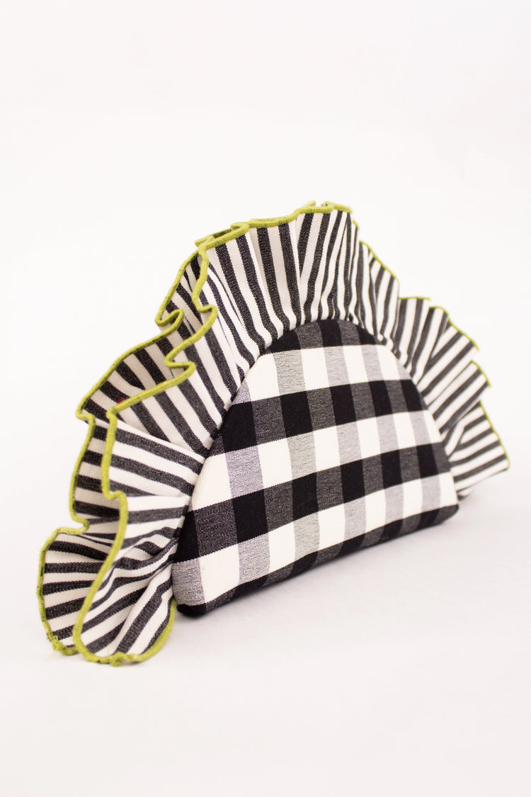Bolso Abanico vichy perfil verde