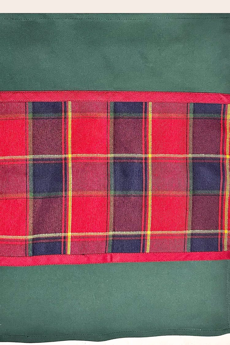 Mantel individual algodón coordinado tartan y verde