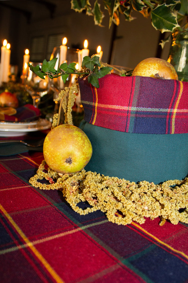 Panera algodón tartan reversible
