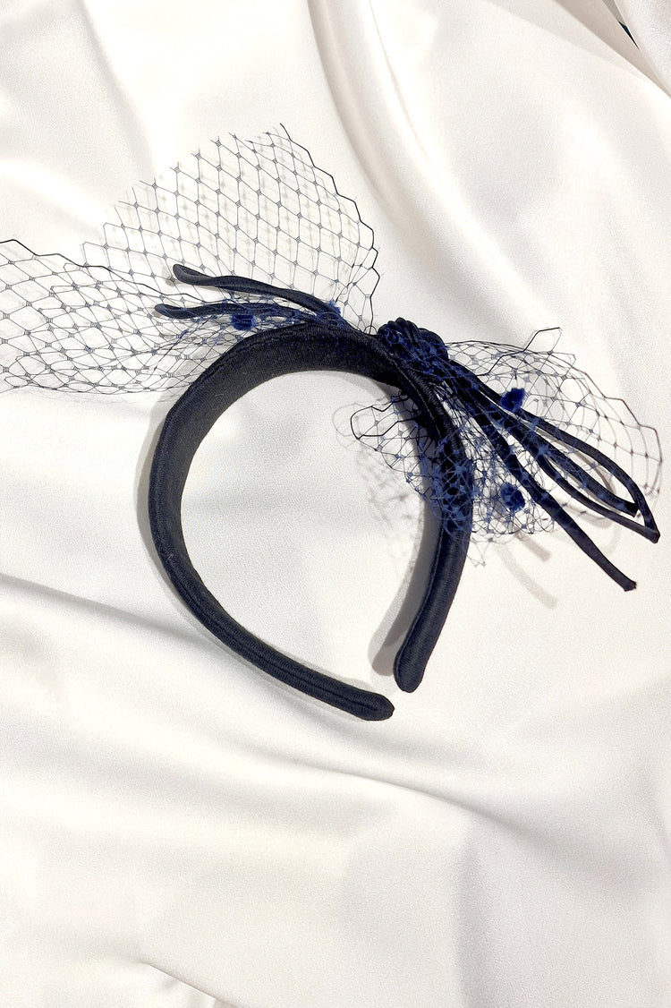 Diadema rejilla y lazada