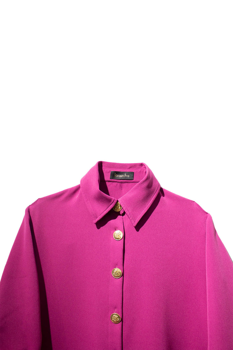 Vestido camisero rosa