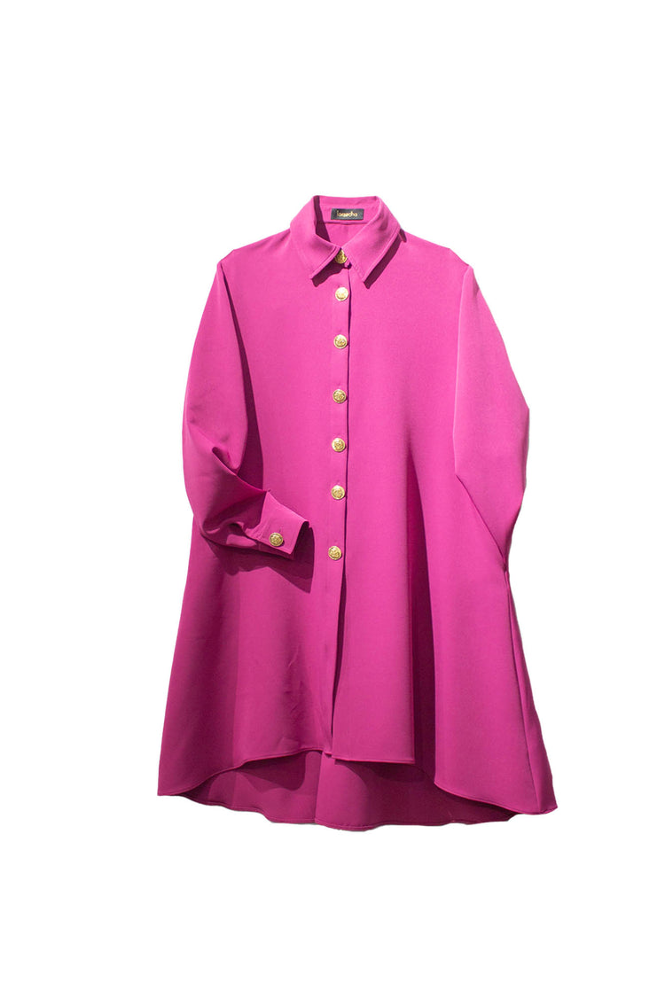 Vestido camisero rosa