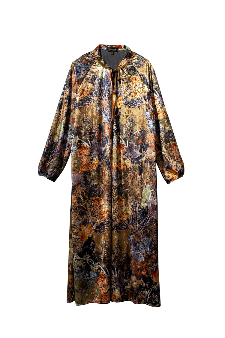 Vestido Pia cuello mao detalle lazada