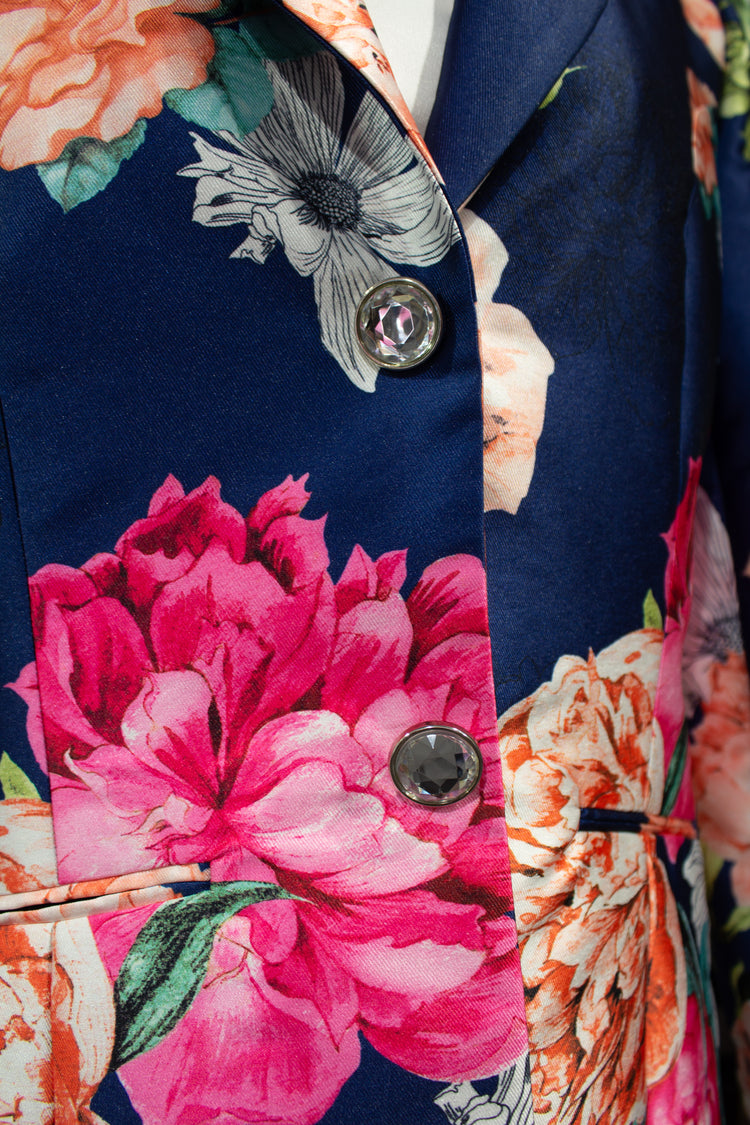 Blazer con Estampado Floral