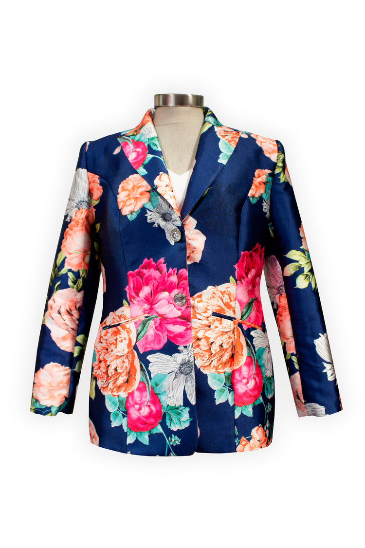 Blazer con Estampado Floral